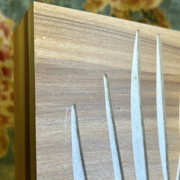 Palm leaf Mini Wooden Laser Cut Wall Decor Display - Three Piece Brown/W… - Picture 8 of 15